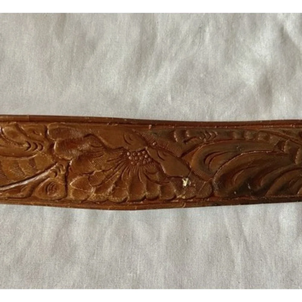 Vintage Budweiser Belt Buckle Genuine Bud Anheuser Busch Brass 1970s W/belt